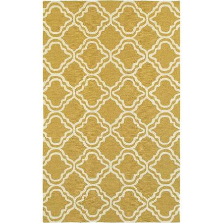 A51112244305ST 8 x 10 ft. Rectangle Atrium Area Rug, Gold & Ivory