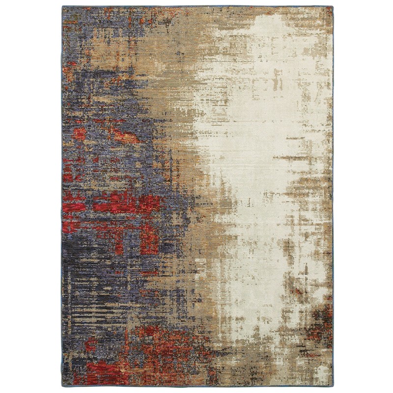 Evolution Contemporary Area Rug - Ivory - 2 x 8 ft.3 in.