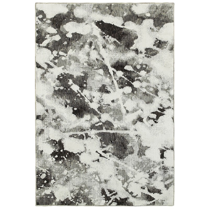 Evolution Area Rug - Charcoal - 2 x 8 ft.3 in. - Abstract Design
