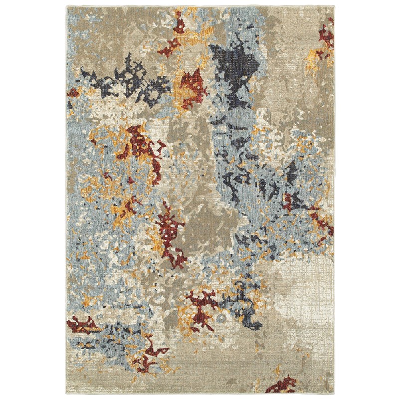 Evolution Contemporary Area Rug - Beige - 2 x 8 ft.3 in.