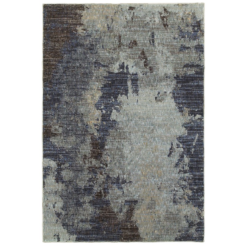 Evolution Contemporary Area Rug - Navy - 1 ft. 10 in. x 3 ft. 2 in. - Abstract Design