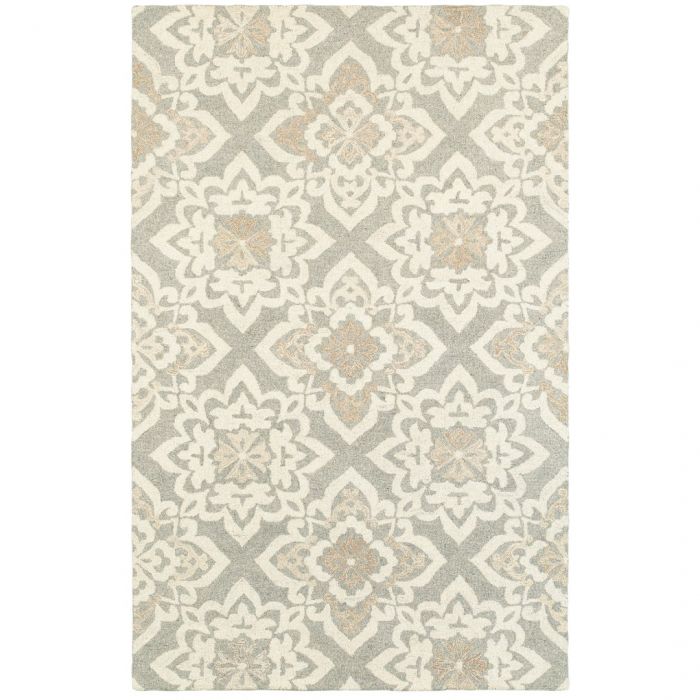 C93004243304ST Craft Indoor Casual Geometric Rectangle Area Rug, Grey - 8 x 10 ft.