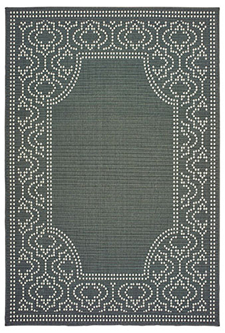 M1247X073135ST 2 ft. 5 in. x 4 ft. 5 in. Marina Rectangle Rug - Grey