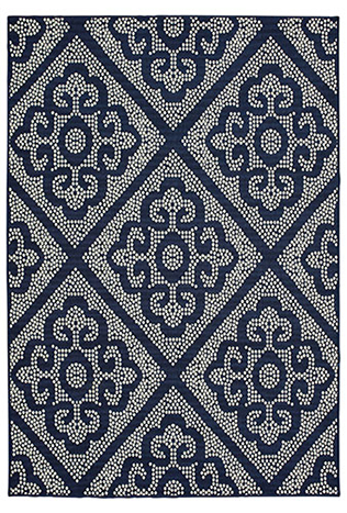 M3804B053114ST 1 ft. 9 in. x 3 ft. 9 in. Marina Rectangle Rug - Navy