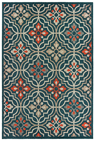 L709B3300390ST 9 ft. 10 in. x 12 ft. 10 in. Latitude Rectangle Rug - Blue