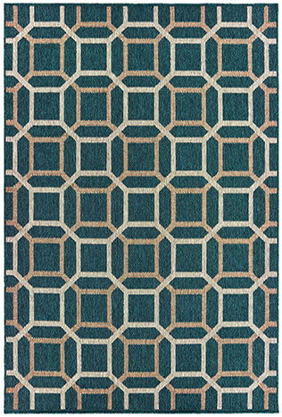L806B3300390ST 9 ft. 10 in. x 12 ft. 10 in. Latitude Rectangle Rug - Blue