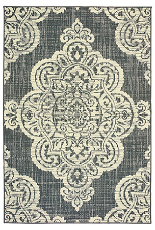 M5929E053114ST 1 ft. 9 in. x 3 ft. 9 in. Marina Rectangle Rug - Grey