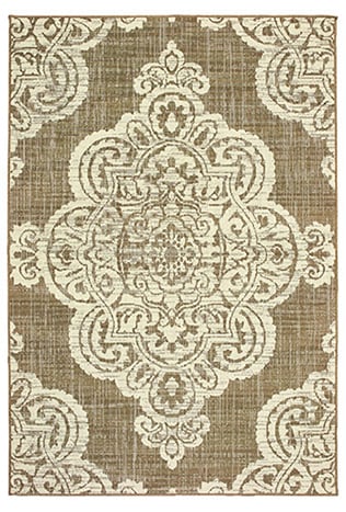 M5929J073135ST 2 ft. 5 in. x 4 ft. 5 in. Marina Rectangle Rug - Tan