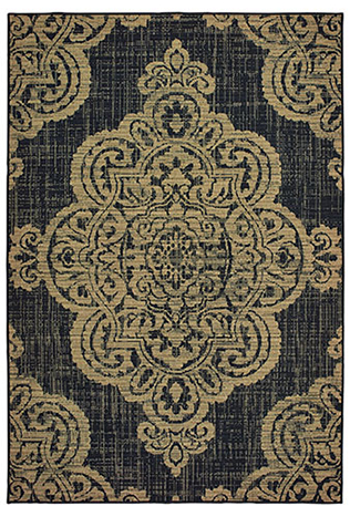 M5929K240330ST 7 ft. 10 in. x 10 ft. 10 in. Marina Rectangle Rug - Black