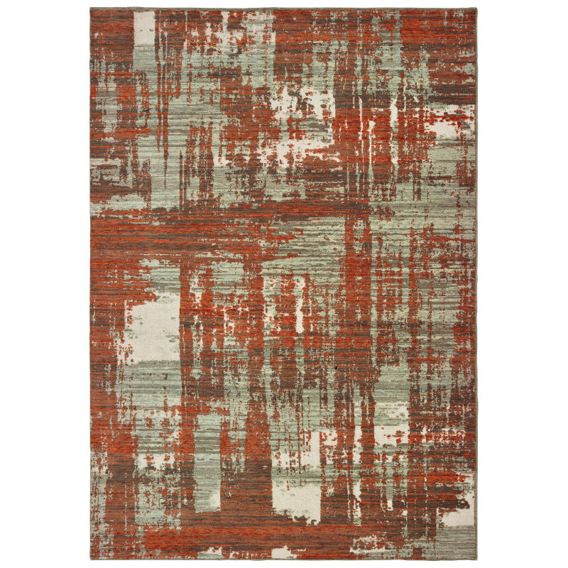 M5990Z300390ST 9 ft. 10 in. x 12 ft. 10 in. Montage Rectangle Rug - Grey