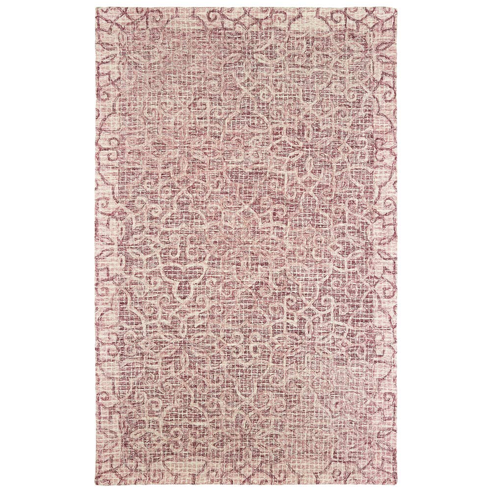 T55601305396ST 10 x 13 ft. Tallavera Rectangle Rug - Pink