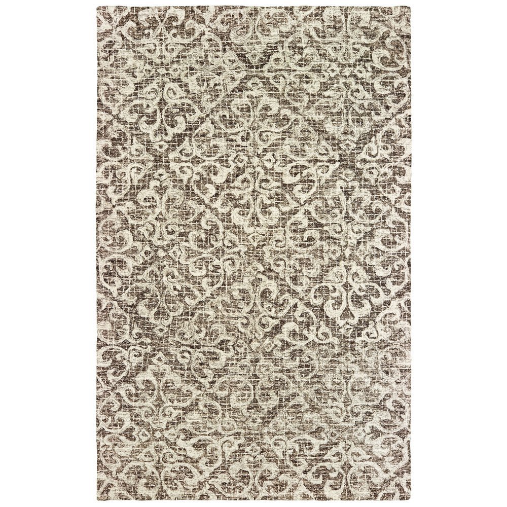 T55607305396ST 10 x 13 ft. Tallavera Rectangle Rug - Brown