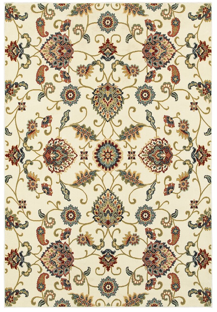 K9946W057091ST 1 ft. 10 in. x 3 ft. 0 in. Kashan Rectangle Rug - Ivory