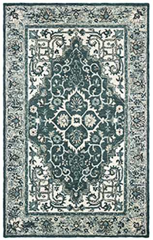 Z75506076243ST 2 ft. 6 in. x 8 ft. Zahra Rectangular Area Rug - Grey