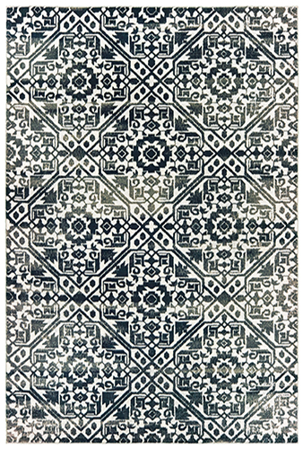 B5506E300390ST 9 ft. 10 in. x 12 ft. 10 in. Bowen Rectangular Area Rug - Navy