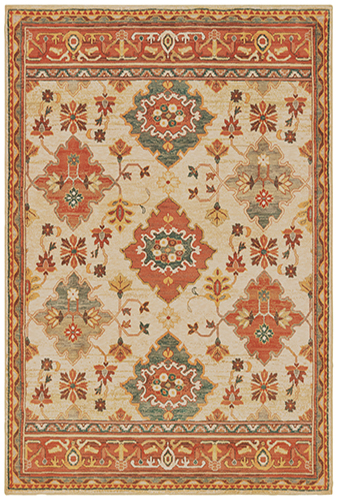T9570A300390ST 9 ft. 10 in. x 12 ft. 10 in. Toscana Rectangular Area Rug - Ivory