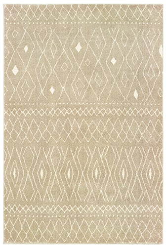 C9665B200280ST 6 ft. 7 in. x 9 ft. 2 in. Carson Rectangular Area Rug - Sand
