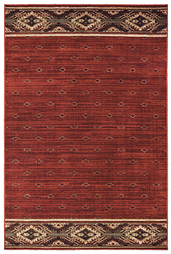 W9652C300390ST 9 ft. 10 in. x 12 ft. 10 in. Woodlands Rectangular Area Rug - Red