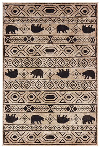 W9651A300390ST 9 ft. 10 in. x 12 ft. 10 in. Woodlands Rectangular Area Rug - Ivory