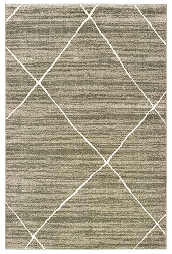 C9661A160220ST 5 ft. 3 in. x 7 ft. 3 in. Carson Rectangular Area Rug - Grey