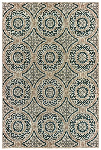 L609X3300390ST 9 ft. 10 in. x 12 ft. 10 in. Latitude Rectangular Area Rug - Grey