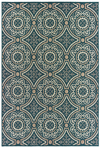 L609B3300390ST 9 ft. 10 in. x 12 ft. 10 in. Latitude Rectangular Area Rug - Blue