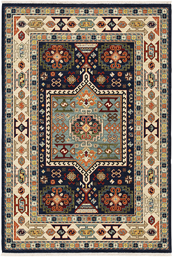 L041H6060092ST 2 ft. x 3 ft. Lilihan 041H6 Rectangle Area Rug, Blue