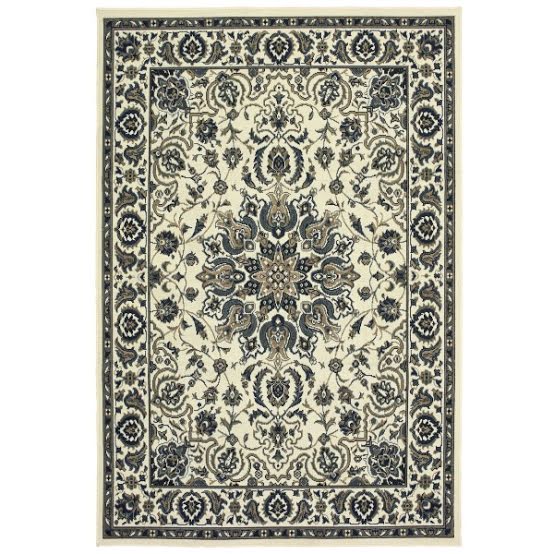 7 ft. 10 in. Marina 1248W Indoor & Outdoor Round Area Rug, Ivory