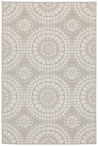 P1832H300390ST 9 ft. 10 in. x 12 ft. 10 in. Portofino 1832H Flatwoven Rectangular Area Rug - Grey