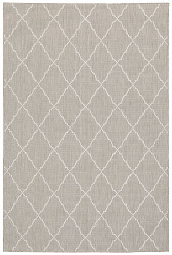 P7225H300390ST 9 ft. 10 in. x 12 ft. 10 in. Portofino 7225H Flatwoven Rectangular Area Rug - Grey