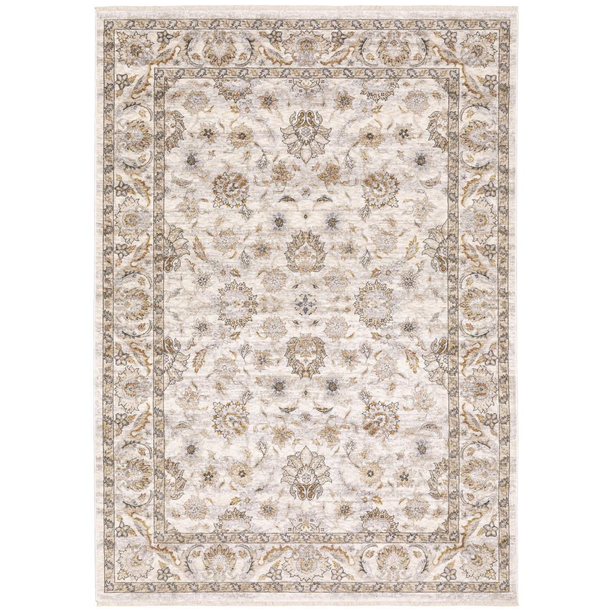 Maharaja Machine Woven Rectangle Rug - Ivory - 3'3in. x 5'0in. - Soft Polyester