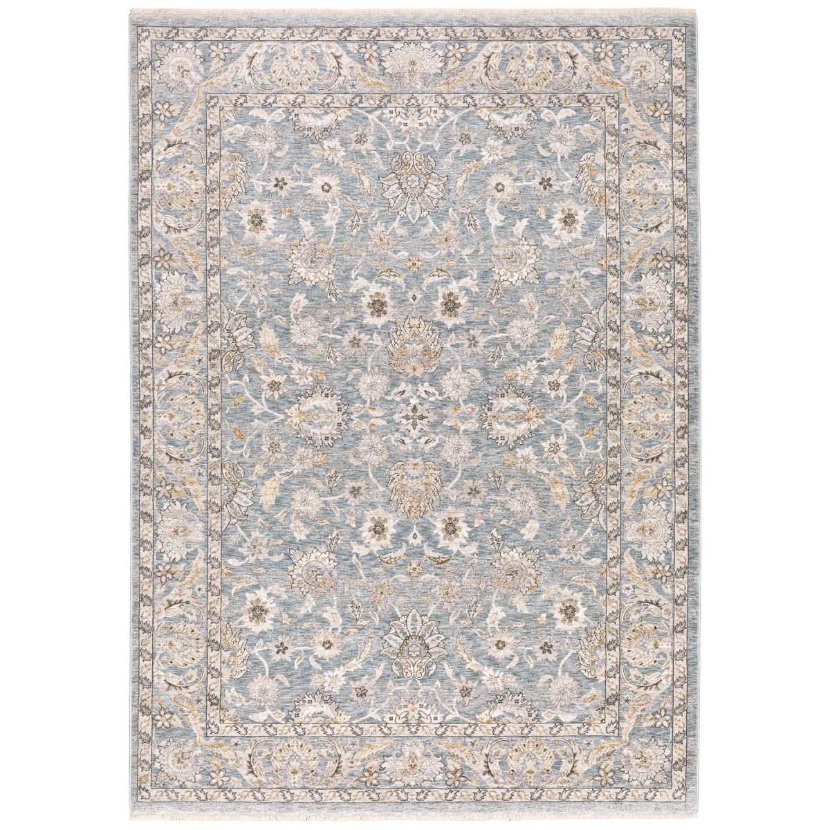 2 ft. x 3 ft. Maharaja Machine Woven Rectangle Rug Blue