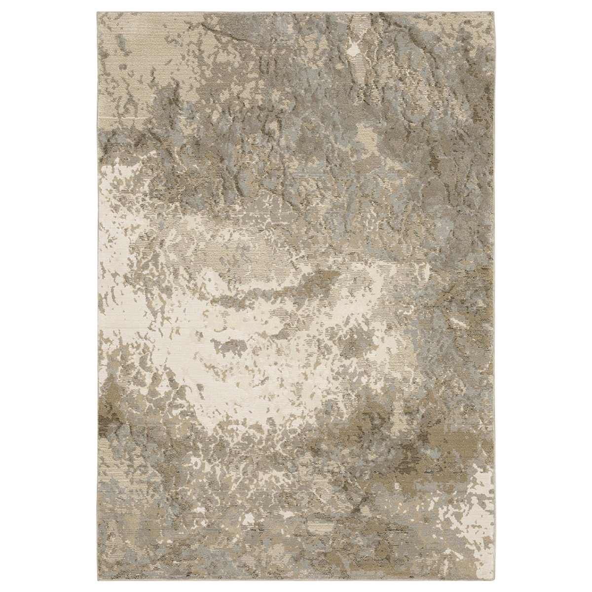 Evolution 0960A Machine Made Weave Oriental Rectangle Rug, Beige - 6 ft. 7 in. x 9 ft. 6 in.