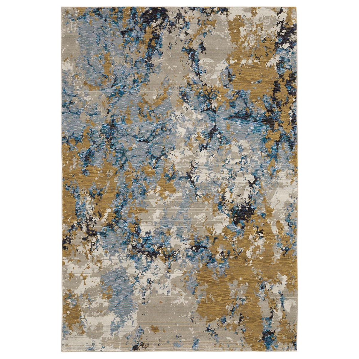 E0980A240343ST Evolution 0980A Machine Made Weave Oriental Rectangle Rug, Blue - 7 ft. 10 in. x 10 ft. 10 in.