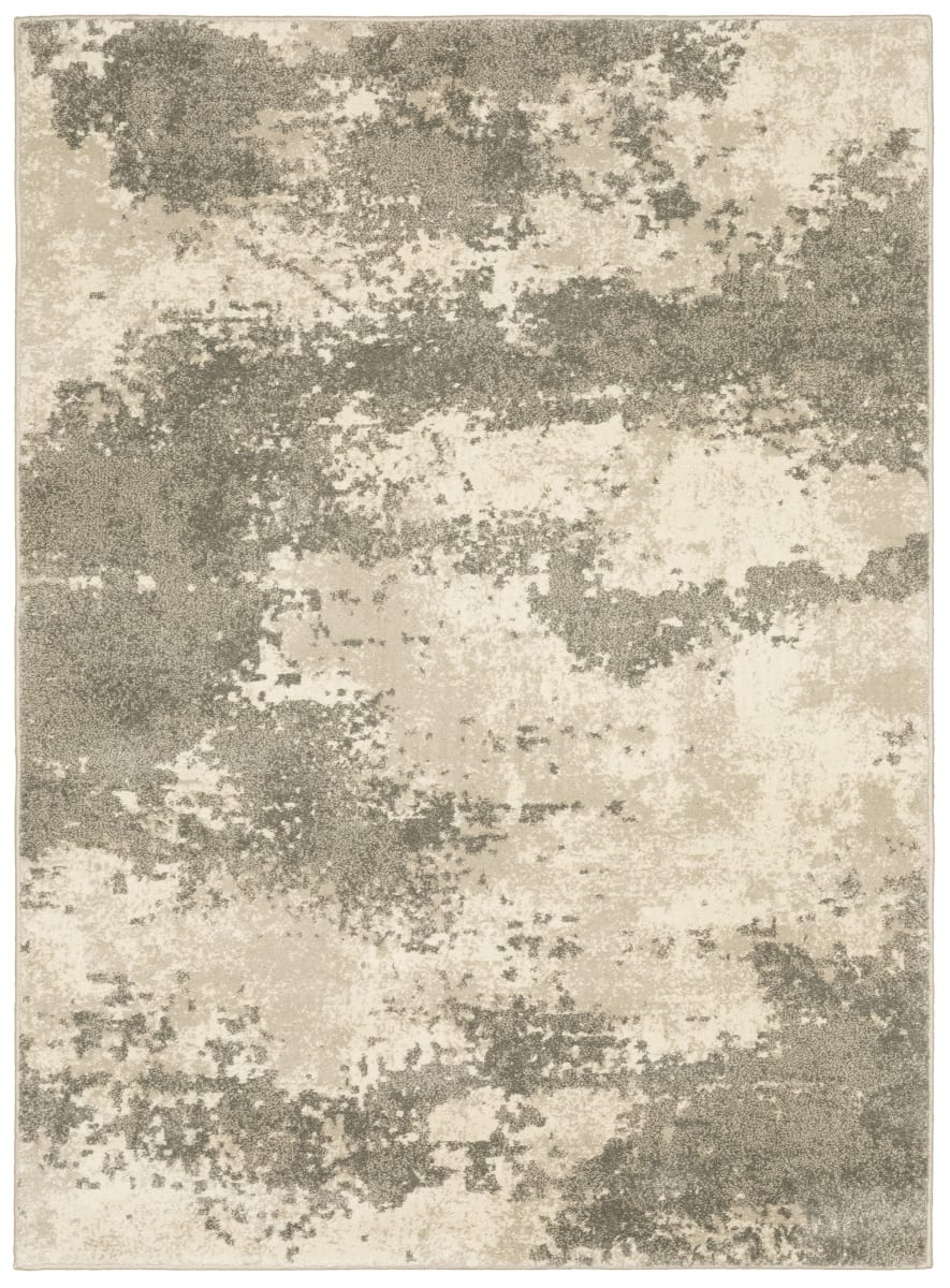 C0734D200280ST Carson 0734D Woven & Polypropylene Oriental Rectangle Rug, Beige - 6 ft. 7 in. x 9 ft. 2 in.