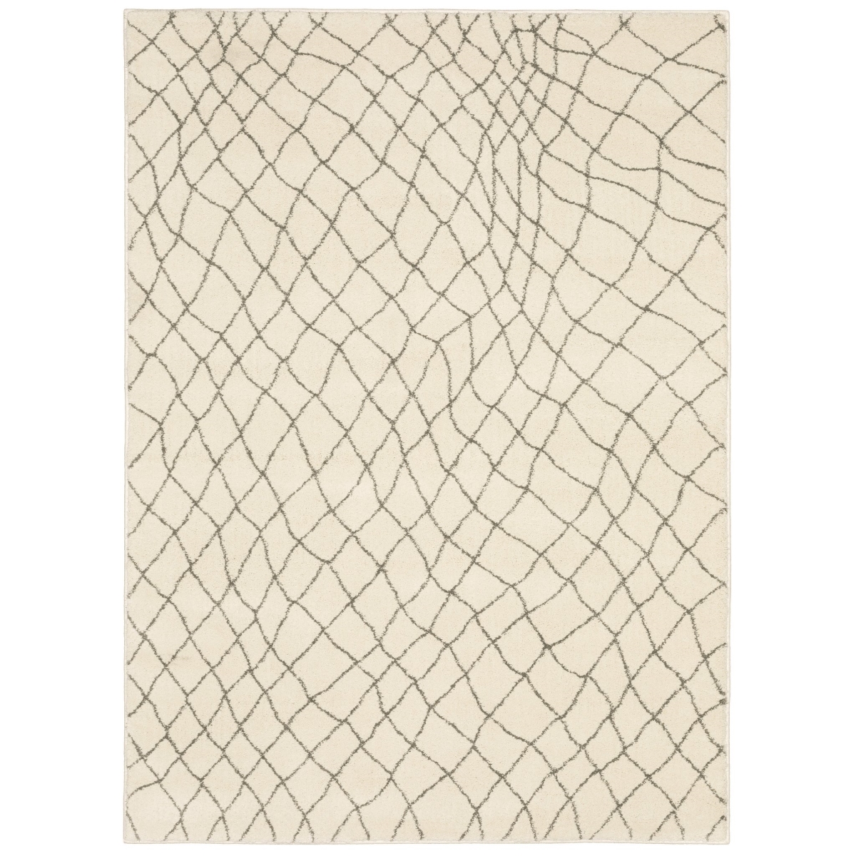 C0738B300390ST Carson 0738B Woven & Polypropylene Oriental Rectangle Rug, Ivory - 9 ft. 10 in. x 12 ft. 10 in.