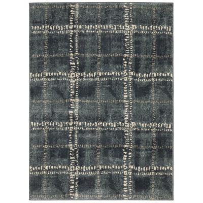 C0746J117165ST Carson 0746J Woven & Polypropylene Oriental Rectangle Rug, Blue - 3 ft. 10 in. x 5 ft. 5 in.