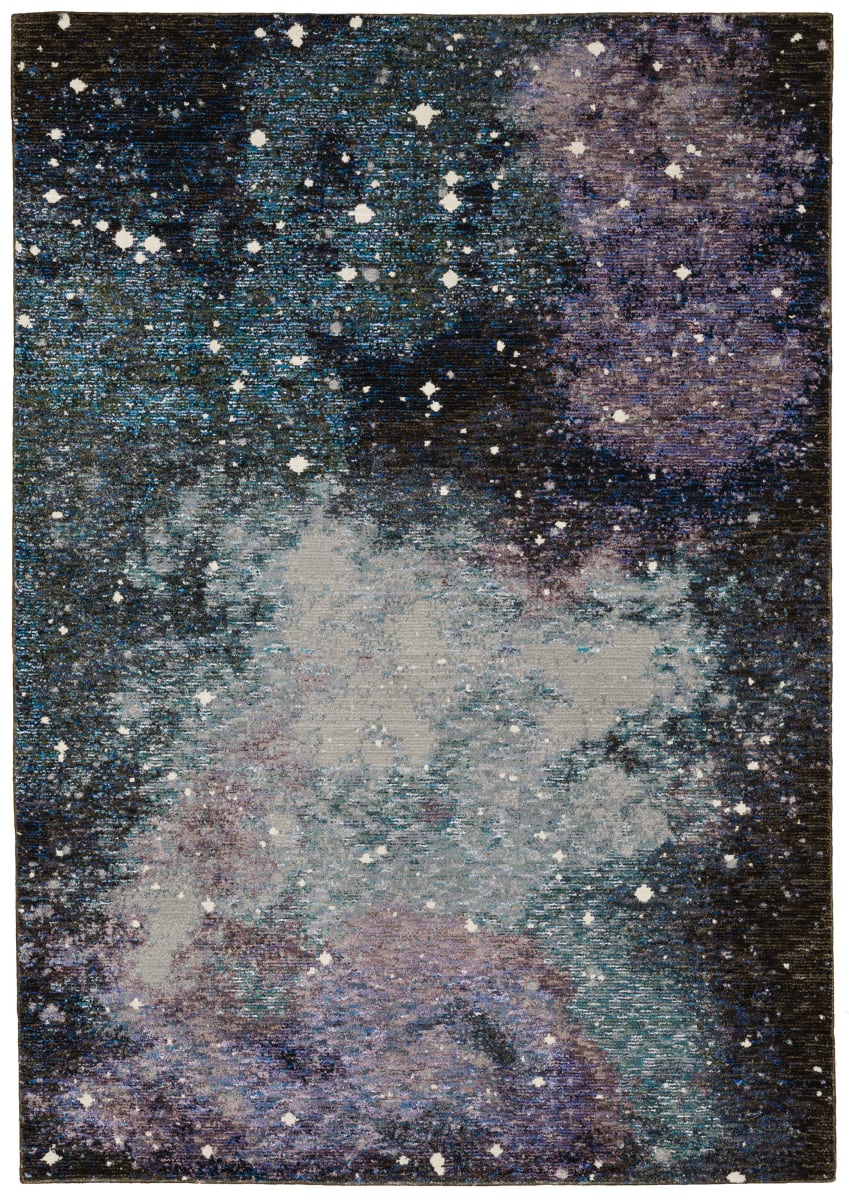 E0958A305400ST Evolution 0958A Machine Made Weave Oriental Rectangle Rug, Midnight Purple - 10 ft. x 13 ft. 2 in.