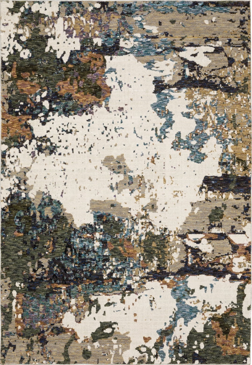 E0981A305400ST Evolution 0981A Machine Made Weave Oriental Rectangle Rug, Ivory - 10 ft. x 13 ft. 2 in.