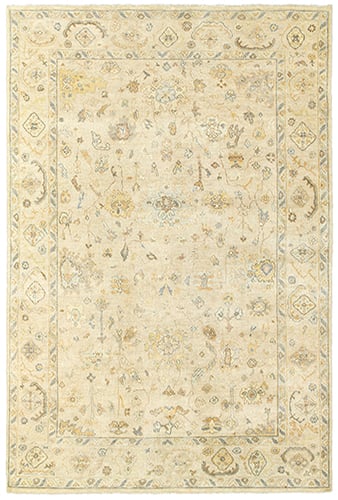 Palace 10301 Hand-knotted Rectangle Rug - Beige - 8 ft. x 10 ft.