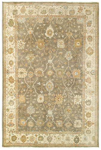 Palace 10302 Hand-knotted Rectangle Rug, Brown - 6 ft. x 9 ft.