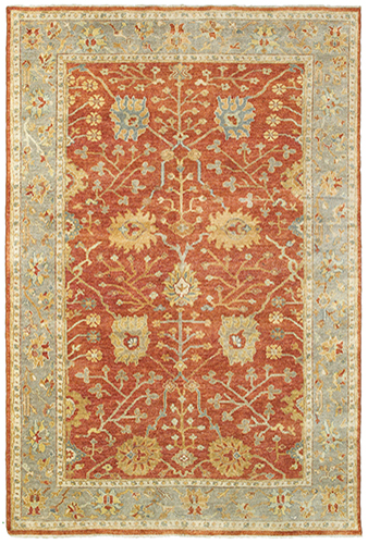 P10306275366ST Palace 10306 Hand-knotted Rectangle Rug, Red - 9 ft. x 12 ft.