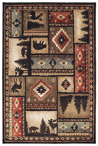 1 ft.10 in. x 3 ft. Woodlands Handcrafted Rectangle Rug, Grey