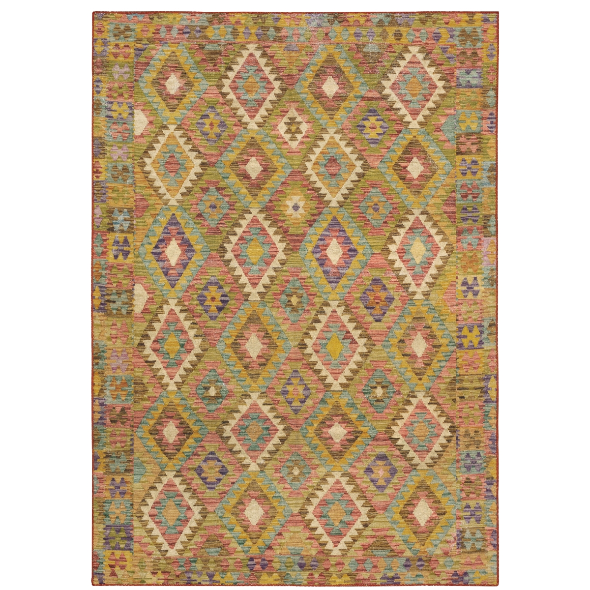 MMAL07152213ST Malibu Mal07 Rectangle Rug, Gold - 5 x 7 ft.