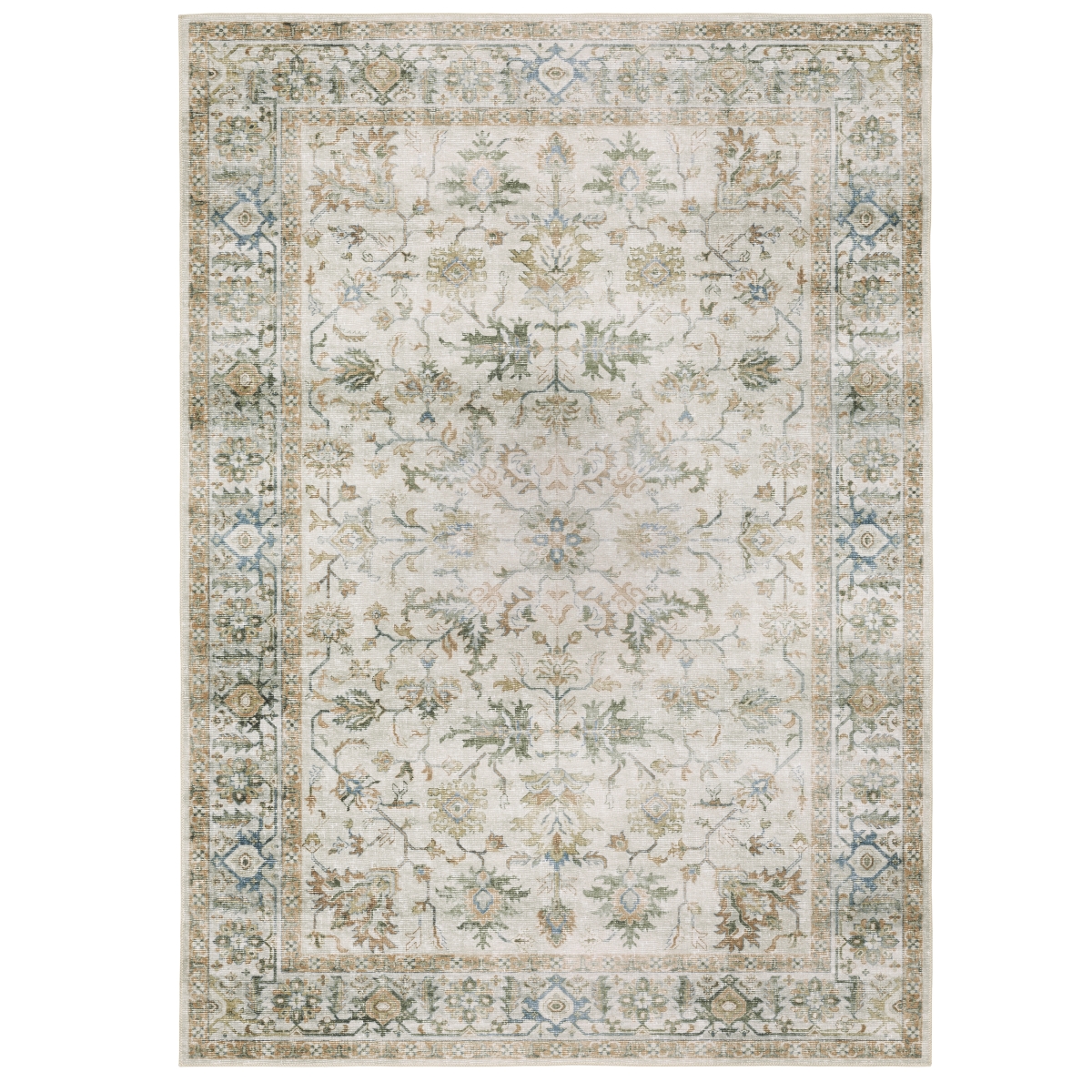 CCHA10107168ST Charleston Cha10 Rectangle Traditional Rug, Ivory - 3 ft. 6 in. x 5 ft. 6 in.