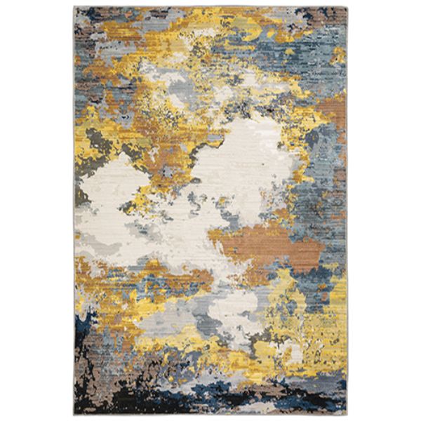 C530V8160235ST 5 ft. 3 in. x 7 ft. 6 in. Caravan Rectangle Area Rug, Yellow