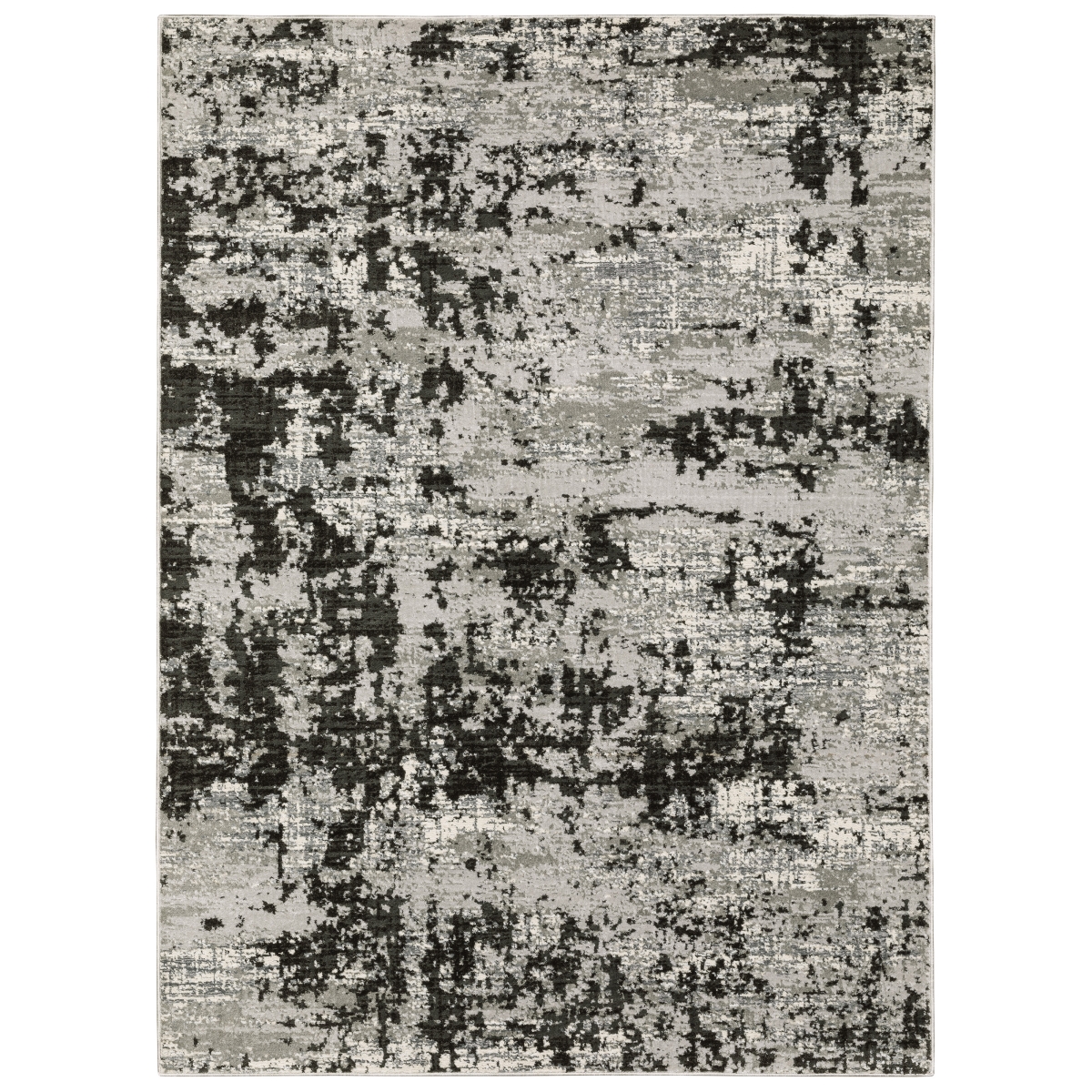 C4153Q240340ST Caravan 4153Q Rectangle Rug, Grey - 7 ft. 10 in. x 10 ft. 10 in.