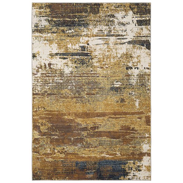 C8020X200296ST 6 ft. 7 in. x 9 ft. 6 in. Caravan Rectangle Area Rug, Gold