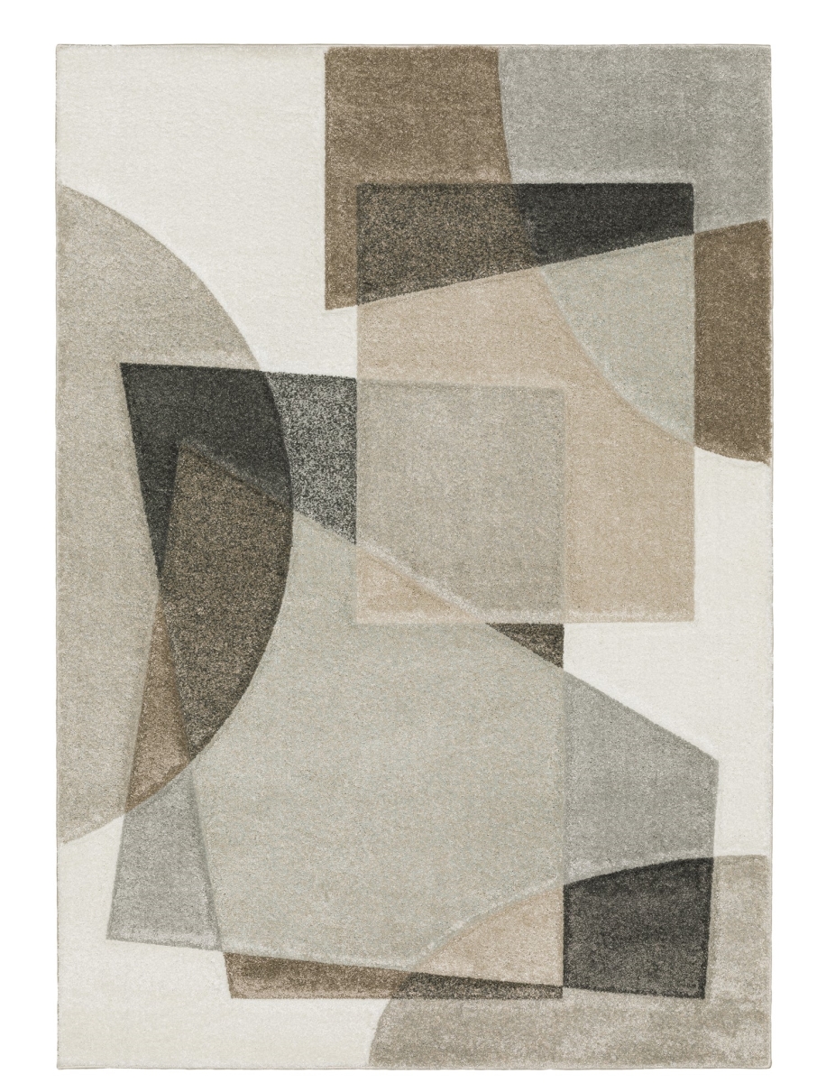 C084J2100152ST 3 ft. 3 in. x 5 ft. Cambria Multi Rectangle Rug, Beige