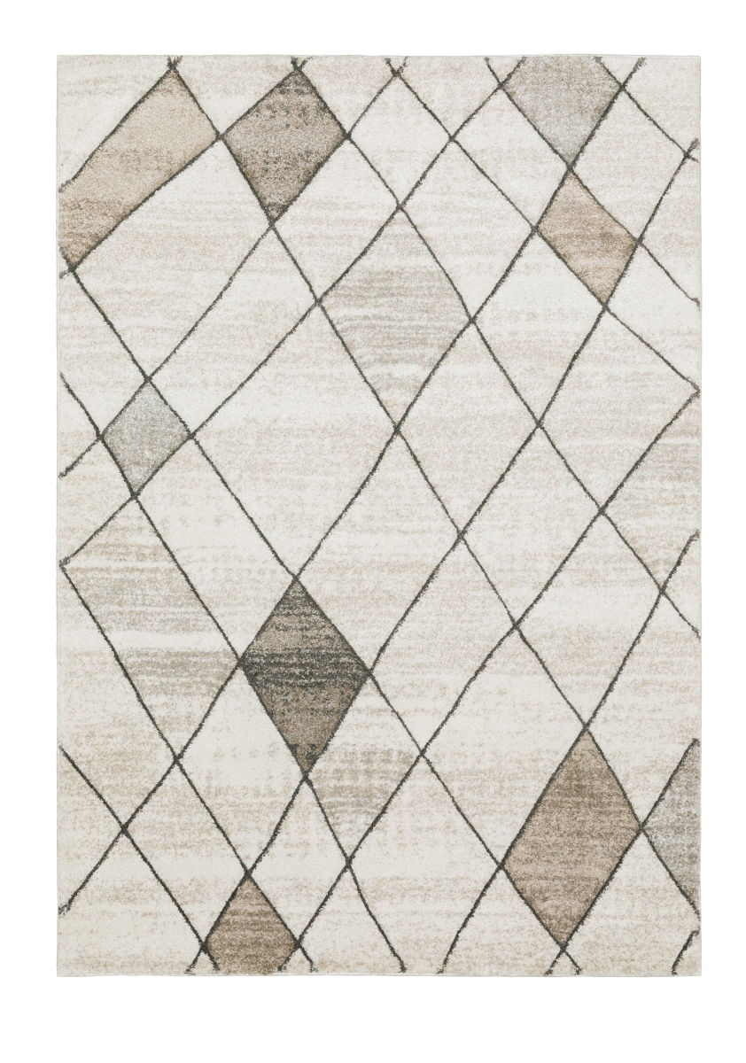 C4928A100152ST 3 ft. 3 in. x 5 ft. Cambria Multi Rectangle Rug, Beige